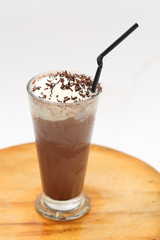 milkshake on a wooden table