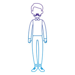 cute father with mustache avatar character vector illustration design