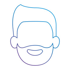 cute father with beard avatar character vector illustration design