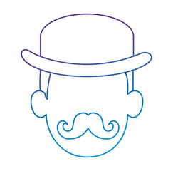 cute father with hat avatar character vector illustration design