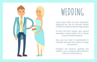 Wedding Placard,Text Sample Vector Illustration