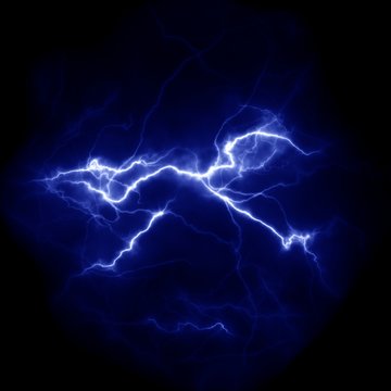 Lightning template. Electric thunderbolt in the sky. Nature image