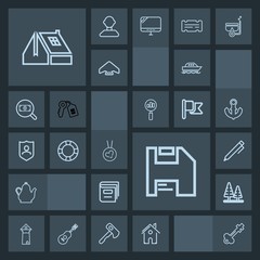 Modern, simple, dark vector icon set with sea, famous, tea, book, europe, ring, home, landscape, environment, summer, kitchen, education, building, love, ocean, landmark, forest, estate, drink icons
