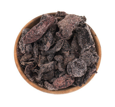 Salted Dried Garcinia isolated on White Background
