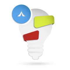 żarówka szablon baner © vempireart