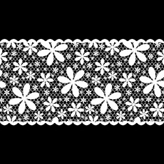 vector seamless ribbon pattern lace, black and white