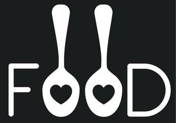 Romantic Food Word Logo Design