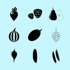 Fruit and Vegetables icons set