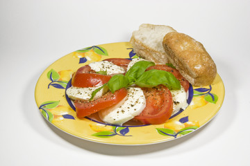 Mozarella mit Tomaten