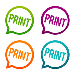 Print round Buttons. Circle Eps10 Vector.