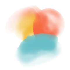 yellow red and blue watercolor background
