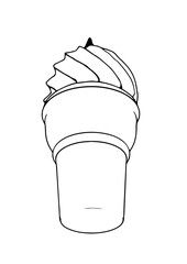 sketch of ice cream in a cup vector