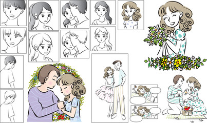 love story comic set