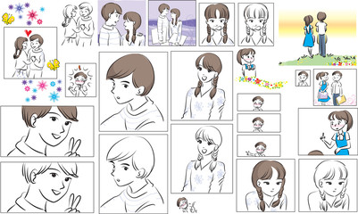 love story comic set