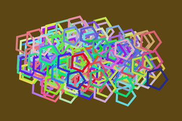 Modern geometrical pentagon background pattern abstract. Canvas, drawing, white & style.