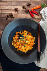 asian food noodles on the table