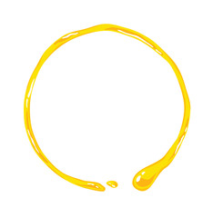 Vector of Oil or cheese circle isolated on white background.