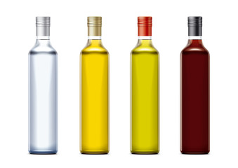 Bottles mockups for oil and other foods