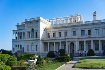 Fototapeta premium Landscape with architecture of Livadia Palace.