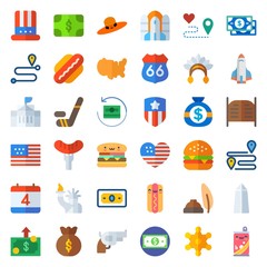 United States icons set