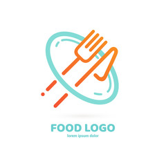 Business food and drink concept. Vector cutlery illustration