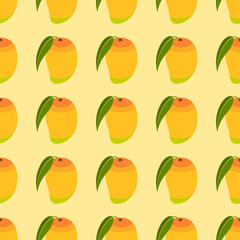 Vector seamless mango pattern