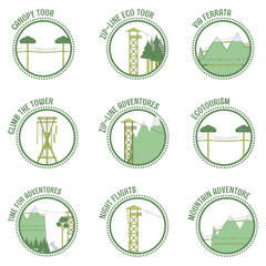 eco tourism and zip line stamps © Елена Бутусова