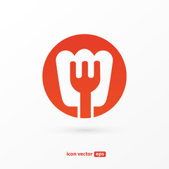 Business food and drink concept. Vector cutlery illustration
