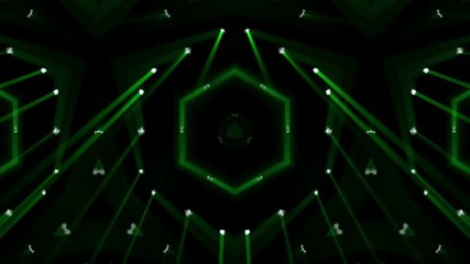 Green light effects in a dark background