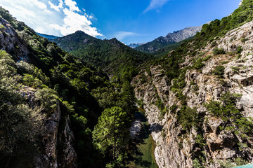 River And Mountains In Corsica