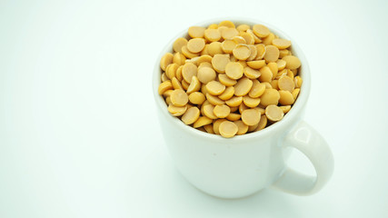 soybean in white cup