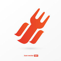 Obraz premium Business food and drink concept. Vector cutlery illustration