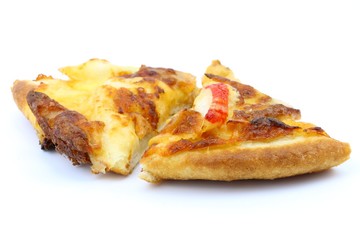 Seafood slice pizza fast food