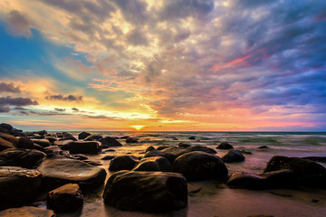 Obraz premium golden hour at the beach
