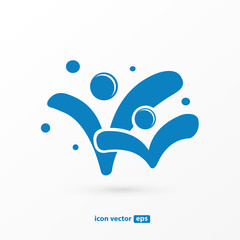 Logo design abstract people vector template.