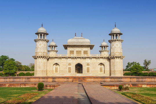 Itmad Ud Daulah's Tomb, also known as Baby Taj Mahal in Agra, India.