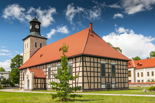 Church of Saint John in Pisz Town, The Baptist XVIIth century temple, Poland.