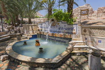Elisha spring fountain at the entrance of Tell es Sultan the oldest city in the world Jericho,...