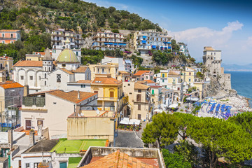 Fototapeta na wymiar The fishing village of Cetara on the Amalfi Coast, Campania, Italy.