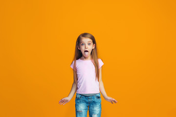 Fototapeta premium The squint eyed teen girl with weird expression