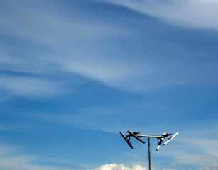 Antenna on blue sky background