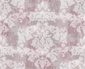 Vintage Baroque seamless texture pattern Vector. Wallpaper ornament decor. Textile, fabric, tiles.