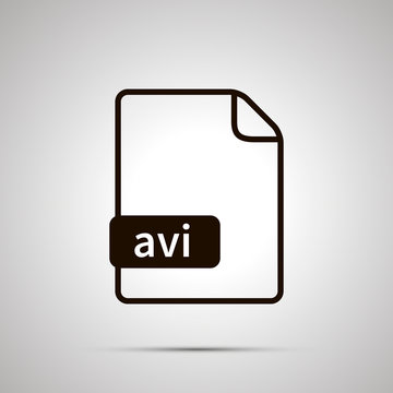Simple black file icon with AVI extension