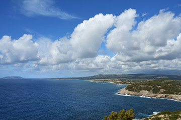 Fototapeta na wymiar Coastline in Costa Navarino, Greece