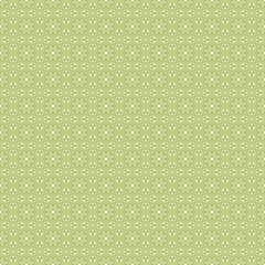 Green Geometric pattern in repeat. Fabric print. Seamless background, mosaic ornament, ethnic style. 