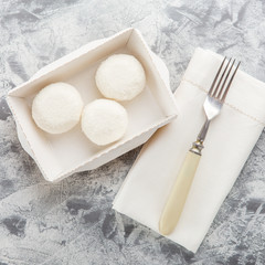 Cottage cheese balls coconut