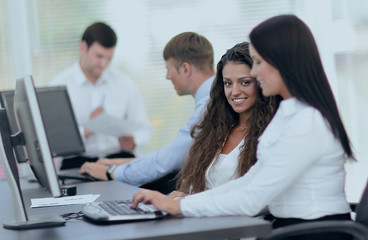 business team in the workplace in the office