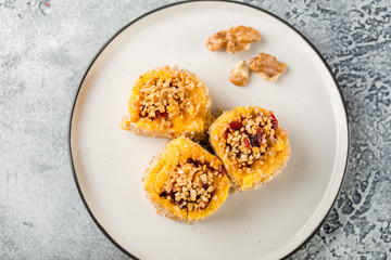 Dessert sweetened polenta