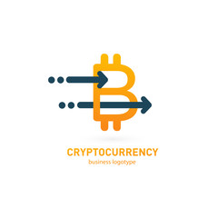 Illustration of business logotype cryptocurrency.
