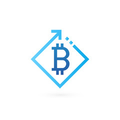 Illustration of business logotype cryptocurrency.